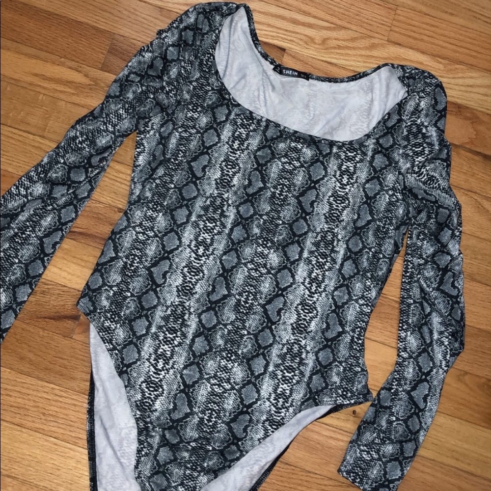 Snake print bodysuit